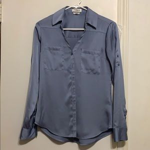 Satin Slim Fit Button Down